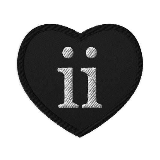 ii Love Embroidered patches